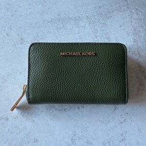 Michael Kors Jet Set Small Zip Around Card Case Amazon Green